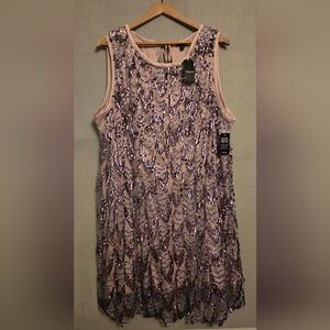 Torrid Sequin Embellished Mesh Sleeveless Shift Dress. Size 2x 18-20